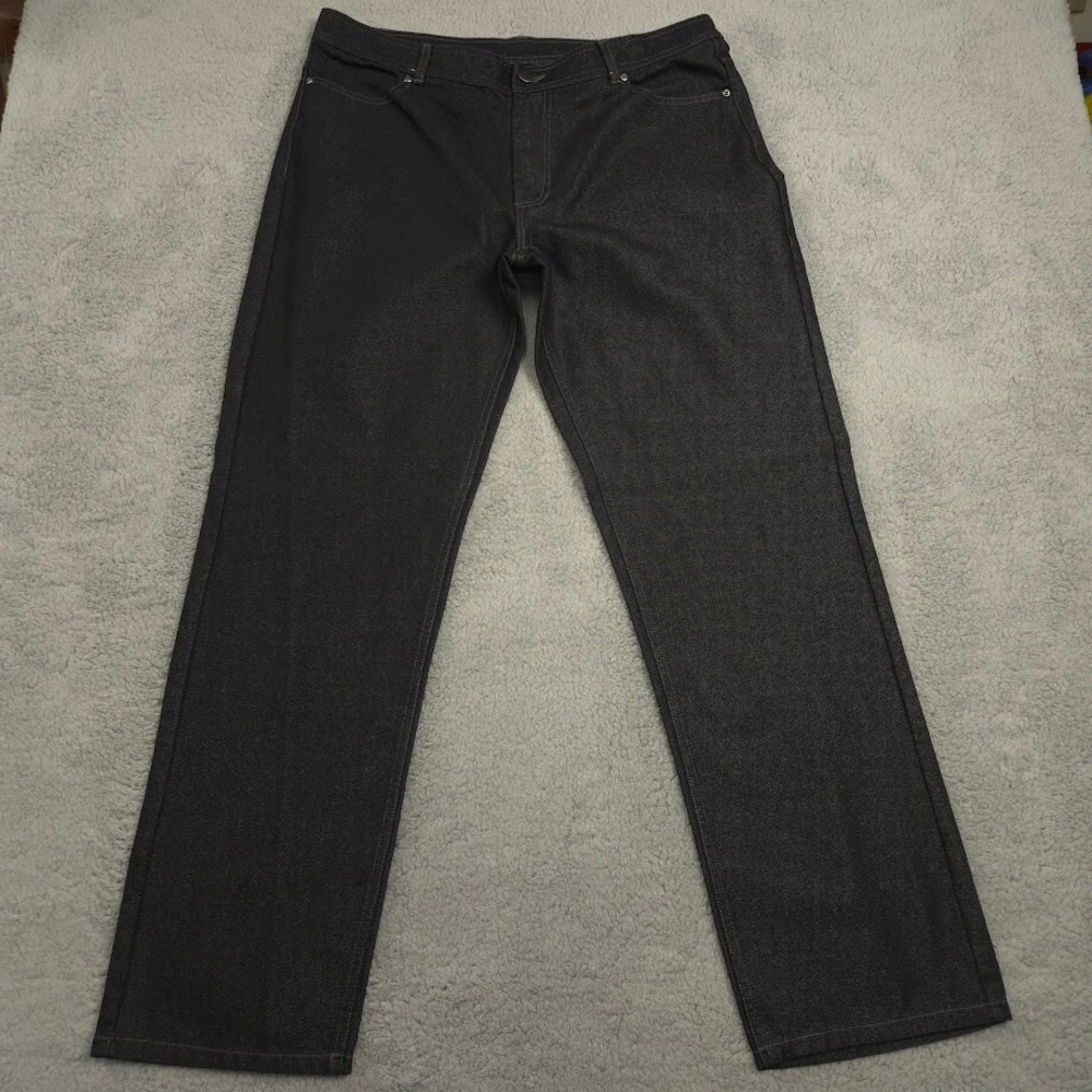 McDonalds Uniform Pants Mens 38x32 Black Denim Workwear Employee Jeans